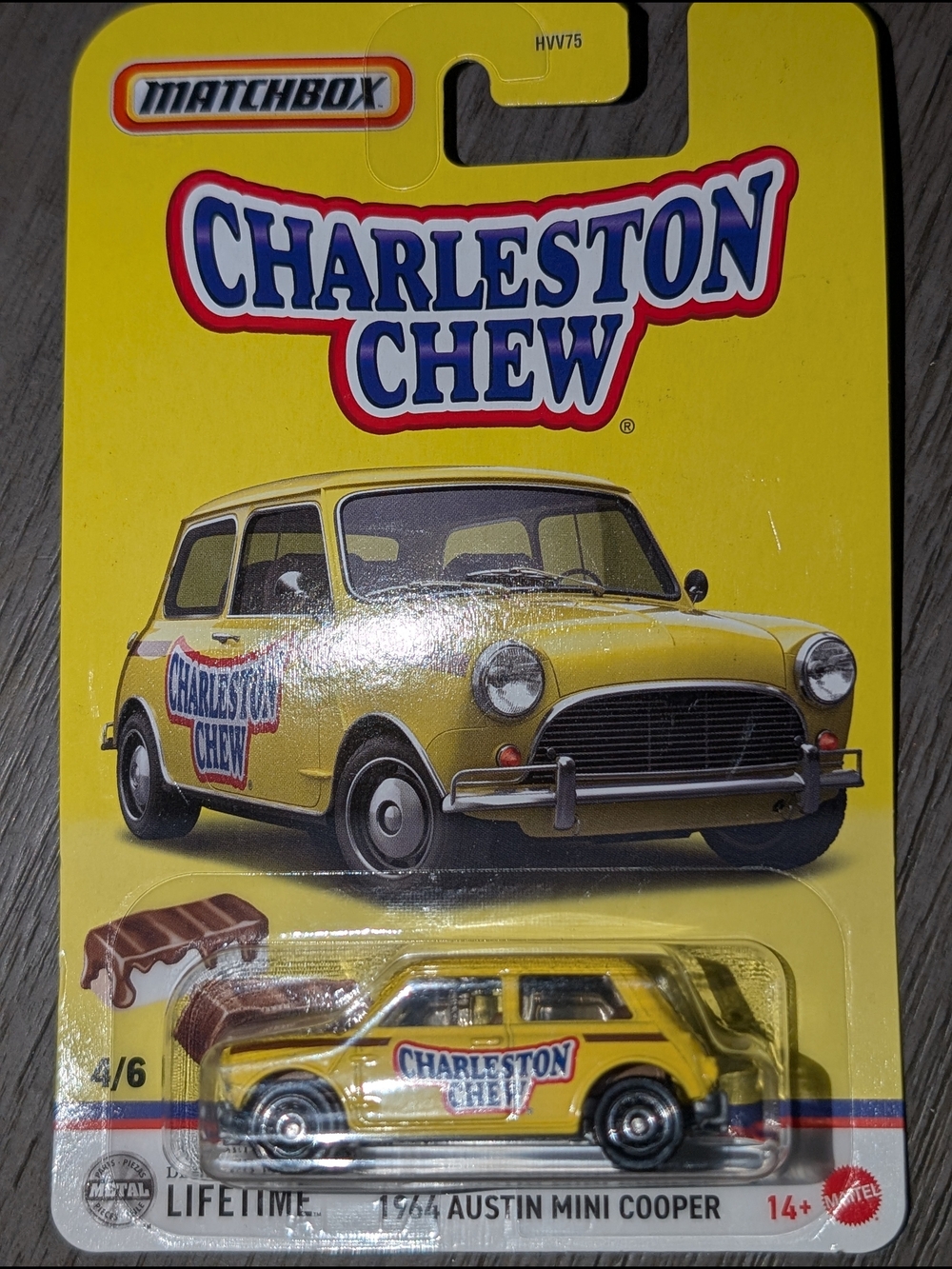 Matchbox Match Charleston Chew Yellow 1964 Austin Mini Cooper Toy Car